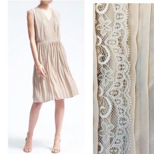 Banana Republic Cream Dress Pleated Skirt